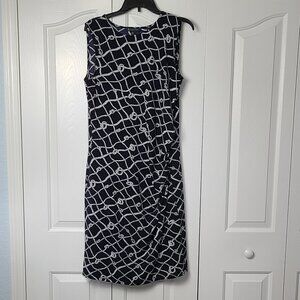 Women's Brooks Brothers Nautical Sleeveless Stretch Jersey Dress SZ XL